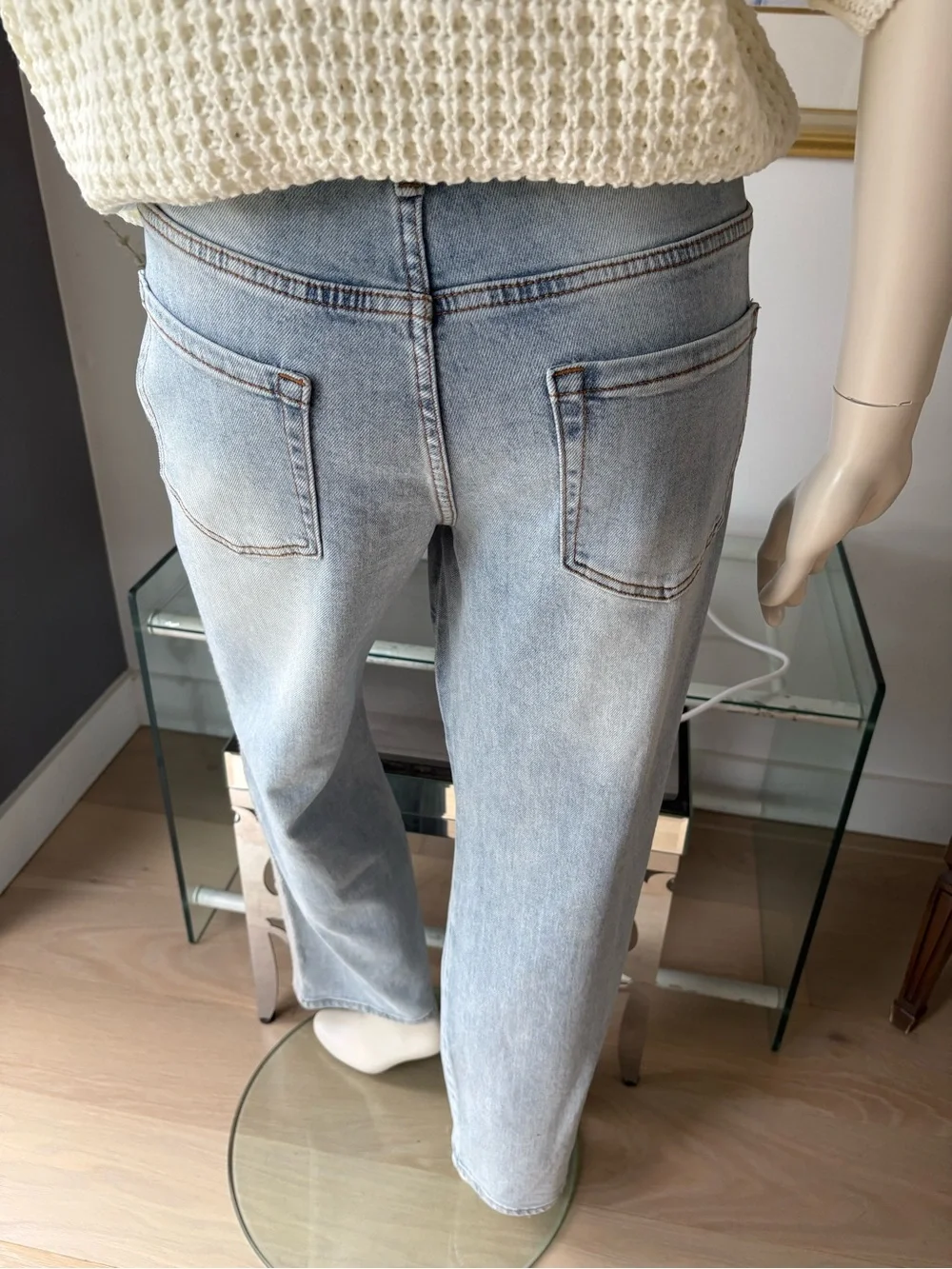ESQUALO Light Blue Straight Leg Jeans - Picture 2 of 7